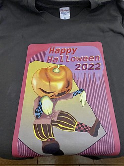 2022年ハロウィン用に描いた、オリジナルTシャツの絵